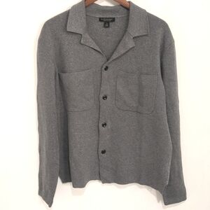 Banana Republic Men's Organic Cotton Grey Caridgan Sweater Jacket Size Small